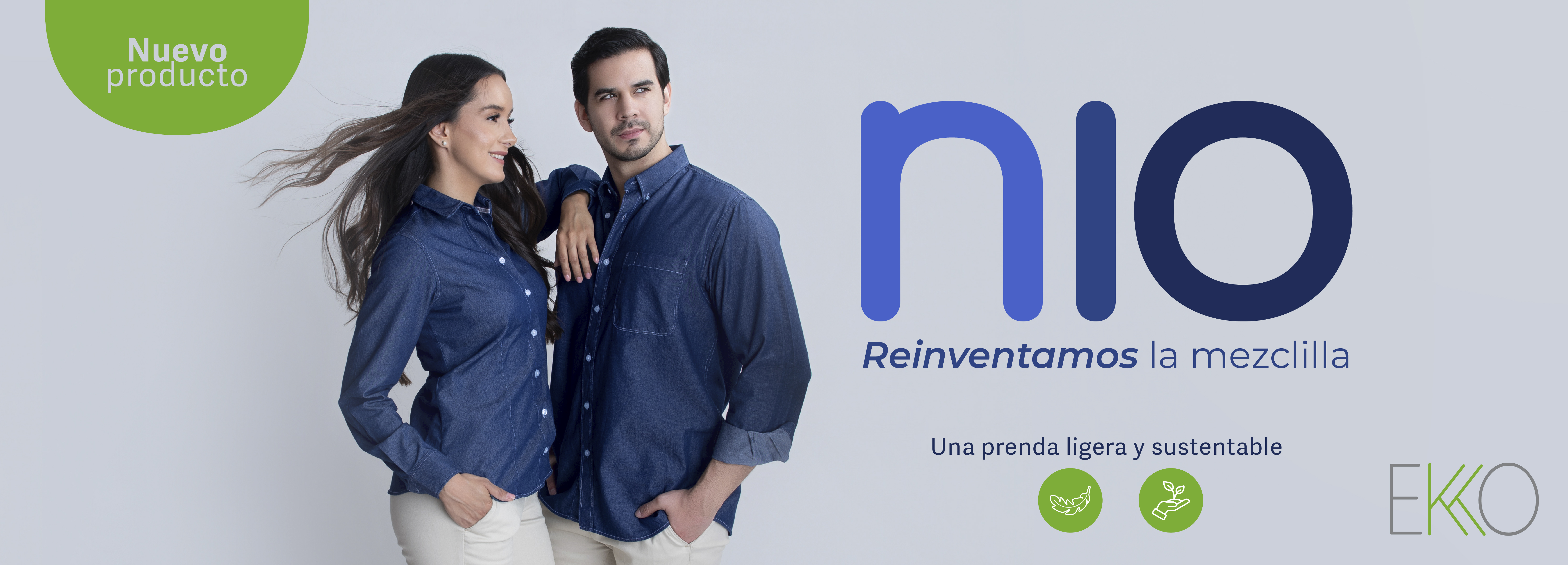 Camisa mezclilla NIO de algodón sustentable